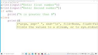 python program to find largest of two numbers | maximum of two numbers in python