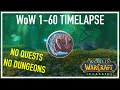 WoW Classic 1-60 Time Lapse in 1 Hour by Grinding Mobs - (NO QUESTS, NO DUNGEONS)