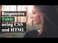 Responsive Table using HTML and CSS