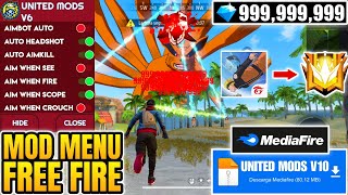 ✅¡NUEVO! Mod Menu Para Free Fire *UNITED MODS V10* Aimbot 100% Antiban MEDIAFIRE 2025🤑💎