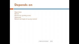 CISA: DOMAIN 5 PART A DATA CLASSIFICATION