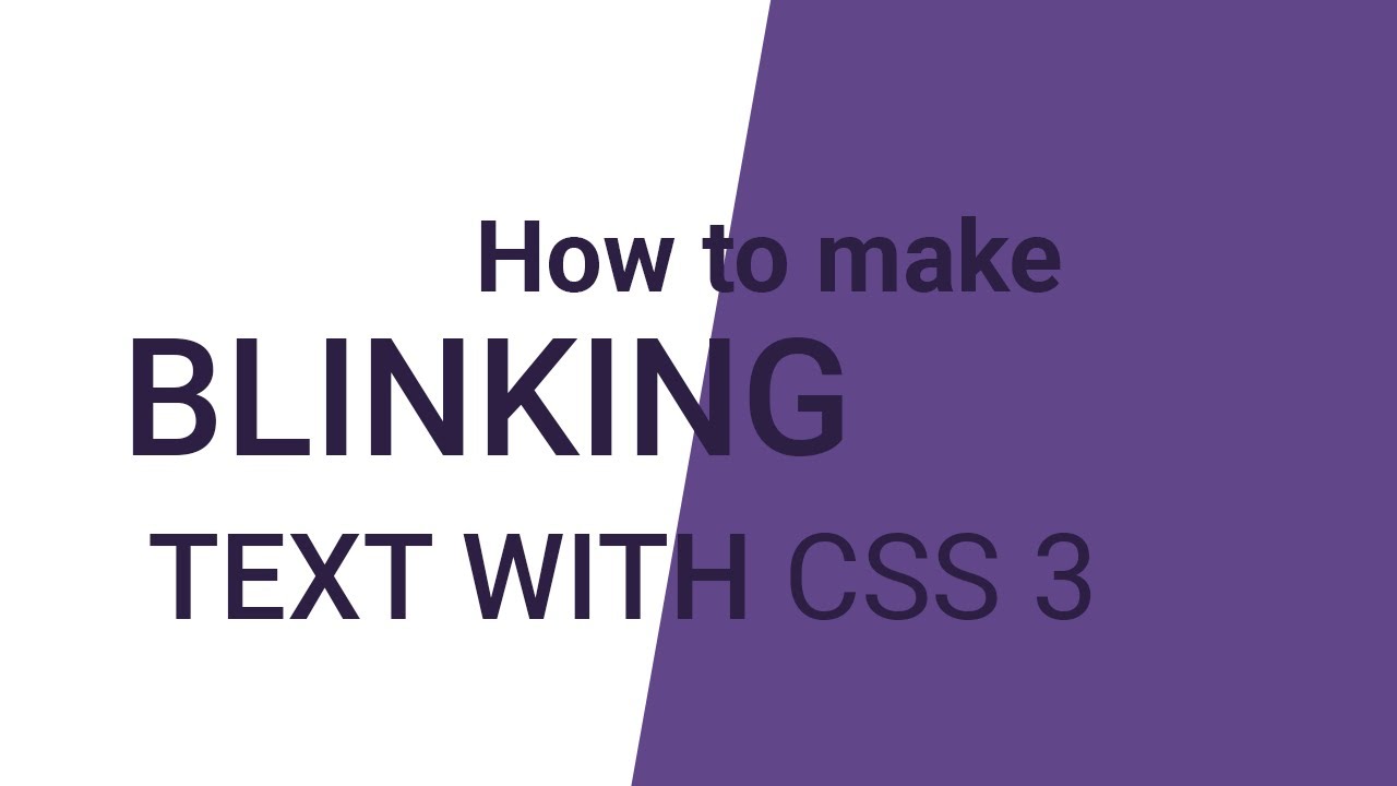 Text Blinking Effect In Css At Patricia Salinas Blog