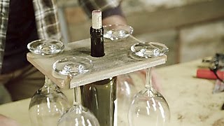 DIY Barnwood Wine Glass Holder - DIY Network