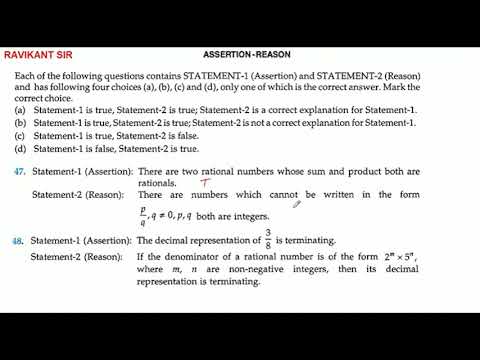 Statement-1 (Assertion): There Are Two Rational Numbers Whose Sum And ...