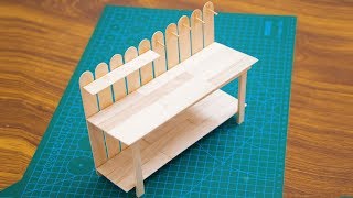 Ice Cream Stick Reading Table - Ice cream Sticks Crafts Ideas