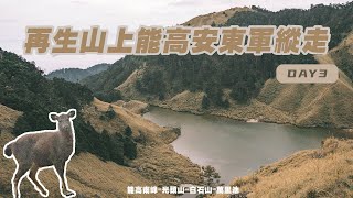 【沙拉爬山】再生山上能高安東軍縱走｜五天四夜DAY3｜能高南峰｜白石山｜光頭山｜終於看到水鹿！｜萬里池紮營｜GoFormosa｜