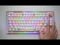 kiiboom phantom 81 crystal clear 75% gasket mount mechanical keyboard unboxing u0026 review asmr