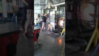 Glass making at Lumel glass studio Whitehorse Yukon