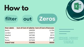 Excel Pivot Table: How to Filter Out Zeros