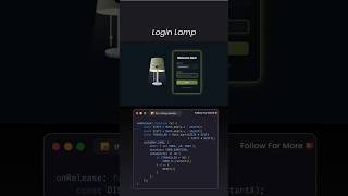 Animated Login Form with Lamp Effect — HTML & CSS Magic ✨ #shorts