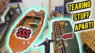 Ripping the Planks off our WOODEN 1950's Boat - Ep 6