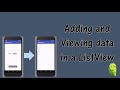 Saving data with SQLite and adding it to a ListView