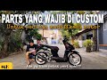 MODIFIKASI MOTOR BEAT | Part wajib untuk dicustom.