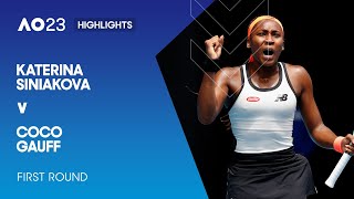 Katerina Siniakova v Coco Gauff Highlights | Australian Open 2023 First Round
