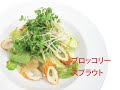 レタスとちくわのあっさり炒め　フレッシュスプラウトトッピング！