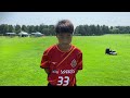 2021jcyクラブユース選手権u 15　名古屋グランパスu 15　33番選手　試合後インタビュー（8 21 準々決勝）