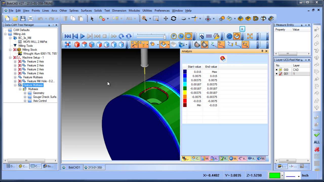 3D Chamfer Cycle BobCAD CAM V27 - YouTube