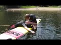 lifeguarding drill single rescuer providing in water ventilation w out getting off the board