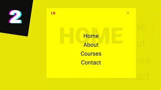 How To Design Animated Full Screen Nav Menu Using HTML, CSS & JS (Part 2)