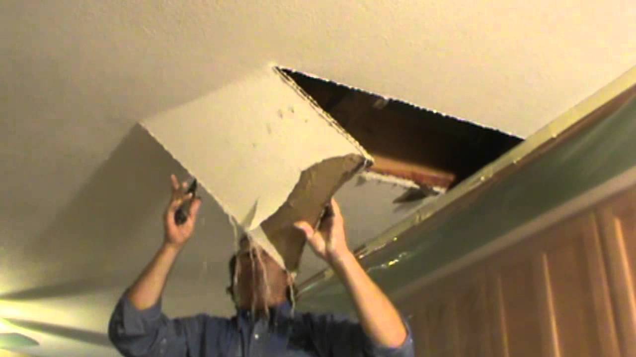 How To Replace A Section Of Ceiling Drywall | Americanwarmoms.org