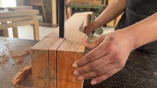 Crafting Luxury Furniture from Dried Tree Trunks - A 20-Year-Old's Masterpiece.