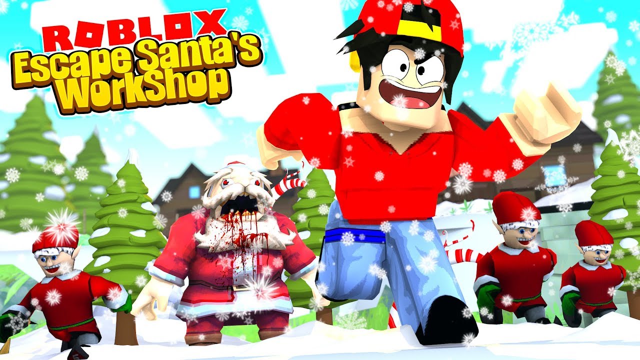 Roblox Escaping Evil Santa S Workshop Youtube