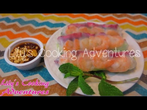 Goi Cuon Tom Thit - Vietnamese Fresh Spring Rolls - how to make spring rolls Goi Cuon Tom Thit - Vietnamese Fresh Spring Rolls - how to make spring rolls