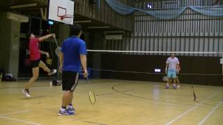 [球隊紀錄] XD 詹勝傑/張文馨vs林致廷/陳冠妤(20161016FUMA Badminton Club)