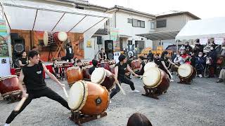 青梅宿アートフェスティバル～勝沼夕日ステージ～青梅総合高校　農林太鼓