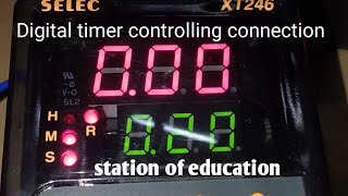 Digital timer controlling connection,selec XT246, timer connection/station of education