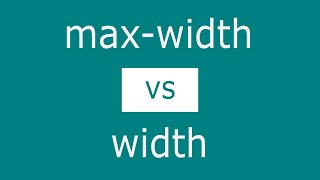 Difference between width and max-width property
