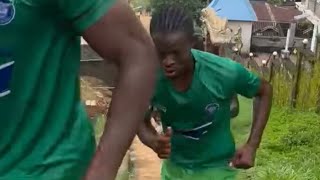 FC Kallon in training. Now I know why I can't be part of the female premier league team they're