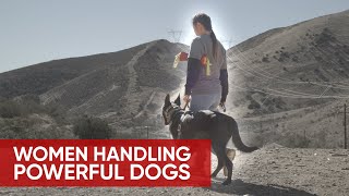 WOMEN HANDLING POWERFUL DOG BREEDS: BLACK BELGIAN MALINOIS