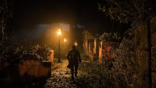 Rain \u0026 Thunderstorm Walk in Guarma | Arthur Morgan Night Walk | Relaxing | RDR2 ASMR | POV