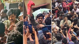 Global Star Ram Charan Reached Pithapuram | Ram Charan Mass Craze at Pithapuram | Pawan Kalyan