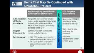 CoC Program Webinar: Homeless Programs Transition Policies and Changes - 12/18/12