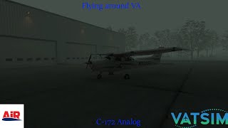 AirFoilLabs C-172 NG Analog Review, flying around VA Vatsim!