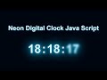 Neon Digital Clock JS | Java Script Digital Clock