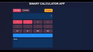 Binary Calculator App Using JavaScript