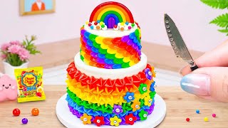 Vibrant Rainbow Birthday Cake 🍰🌈Satisfying DIY Mini Cake Decoration | Journey of Wonders