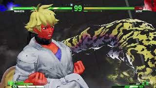 ~❄️🧊Street Fighter V 5th Invasion Mods My {まこと Makoto} Versus Seth {セス Sesu} ~❄️🧊 8 Difficulty Level