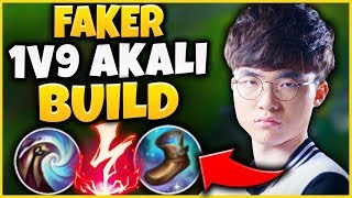 FAKER'S NEW "TRUE DAMAGE AKALI" BUILD IS INCREDIBLE! THIS DAMAGE IS NOT FAIR! - League of Legends