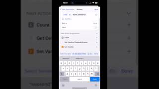 Creating a shortcut on iPhone to toggle alarm based on calendar events