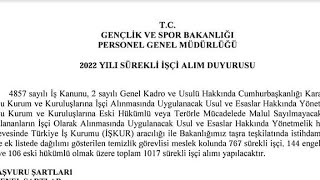 Türkiye'de ilk kez! İşte GSB 1017 sürekli kadrolu işçi alımı kadroları sizlerle! Adım adım başvuru!