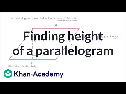 Finding height of a parallelogram Finding height of a parallelogram