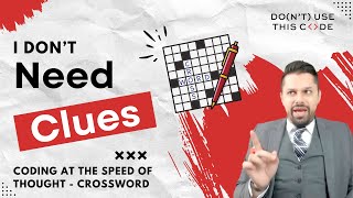 Can you solve a crossword without clues? | Live Coding a Crossword Prototype Part 1