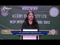 MBOCWWB & Aizawl Smart City Ltd. MZP Inter High School Quiz 2024