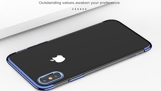 FLOVEME iPhone X 7 Plus Luxury Electroplated Back Case Cover