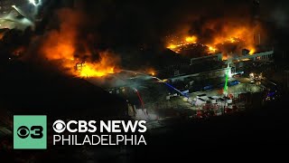 Officials provide update on massive fire at SPS Technologies in Abington, Pennsylvania