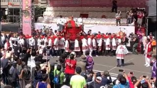 新北投捷運站附近散步，觀賞 日本松山市神轎來台 撞橋祈福盛典2019 Hot spring festival in Taipei